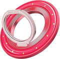 SYNCWIRE Magnetic Phone Ring Holder for MagSafe - Phone Grip Stand with 360° Rotation Finger Ring Kickstand Compatible with iPhone 17 16 15 14 13 12 Pro Max MagSafe Accessories,Strawberry Red