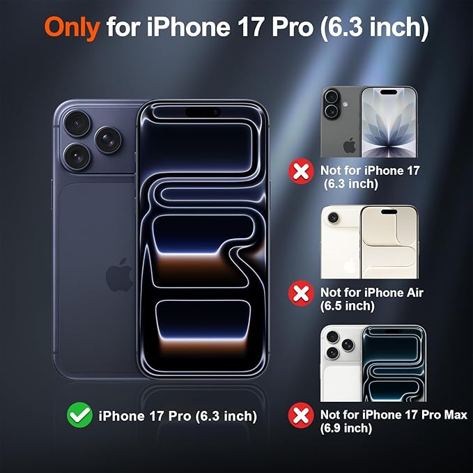 SUPFINE Magnetic for iPhone 17 Pro Case (Compatible with MagSafe)(Military Grade Drop Protection) Translucent Matte Shockproof with Anti-Fingerprint Phone Cover,Lavender Gray