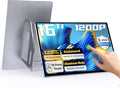 Intehill 16" 120Hz Touchscreen Portable Monitor, Portable Gaming Monitor w/Stand & Speakers, 16:10 Display with Full Laminated Tempered Glass, Touch Screen Travel Monitor for Laptop, T16PB (Silver)
