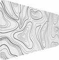 Large Mouse Pad 31.5 x 11.8 in, Gaming Mousepad with Stitched Edges, Premium Microfiber Cloth Surface, Waterproof Non-Slip Base Keyboard Desk Mat for Home Office Gaming, White Black Lines