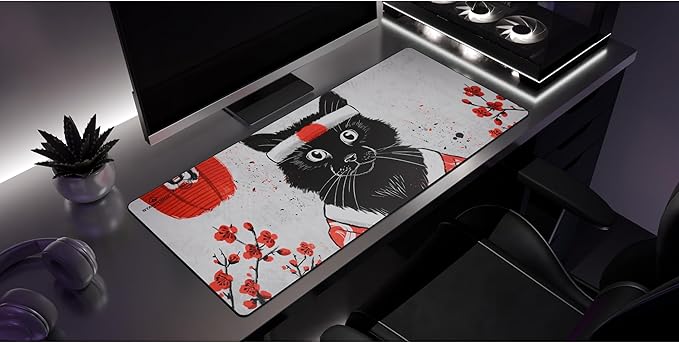Starforge - Sushi Cat Gaming Desk Mat – Large Extended Mouse & Keyboard Pad