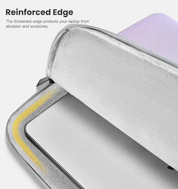360° Upgraded Laptop Protective Sleeve Case for 2026 2025-2021 MacBook Pro 16 inch M5/M4/M3/M2/M1 Pro/Max, Shockproof Water-Resistant MacBook Laptop Bag with Accessory Pocket, Purple