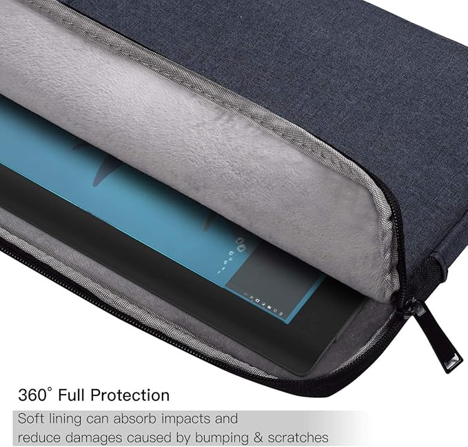 Drawing Graphics Tablet Sleeve Protective Case for HUION Inspiroy H1060P/ KAMVAS 13/ H950P, Wacom Intuos Pro Medium/Wacom One 14, Navy Blue