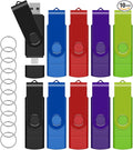 AreTop 32GB USB C Thumb Drive Dual USB 2.0 Flash Drive 32GB USB Drive Swivel Design 2-in-1 Portable Type-C Memory Stick for Android Smartphone, Computers, MacBook, Tablets, PC, 10 Pack