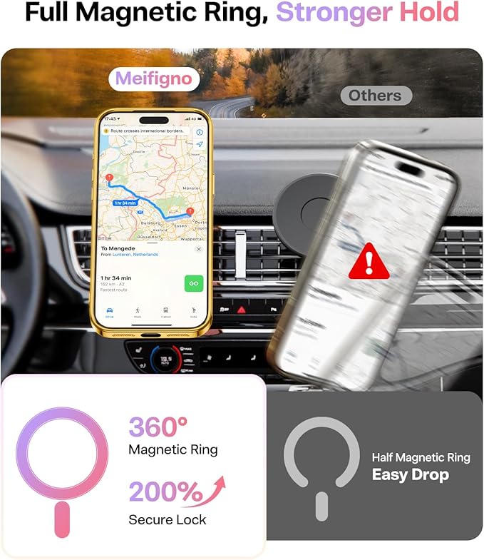 Meifigno Designed for iPhone 17 Pro Max Case 6.9", [Glitter Card & Wrist Strap] [Compatible with MagSafe] [2X HD Screen Protectors] Surround Raised Lens Protection for 17 ProMax Phone Case, Gold