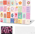 G JGOO Compatible with MacBook Air 13 inch Case 2026 2025-2022 M5 A3449 M4 A3240 M3 A3113 M2 A2681, Hard Shell for MacBook Air 13.6 inch Case +Keyboard Cover +Screen Protector, Pastel Collage
