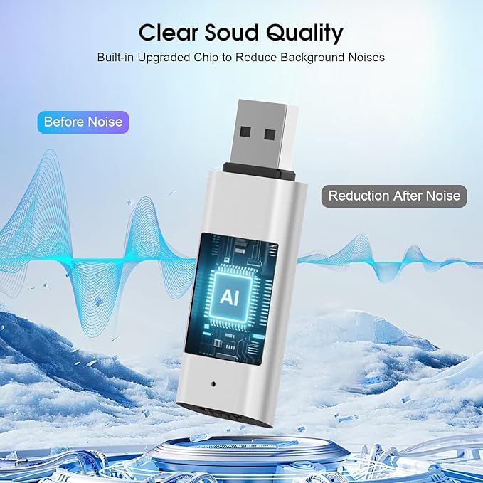 Voice Recorder 64GB Digital Voice Activated Recorder USB Recording Device with Noise Reduction 750Hrs Rechargeable Small Pocket Audio Recording Devices for Lectures, Meeting, Class (Silver)