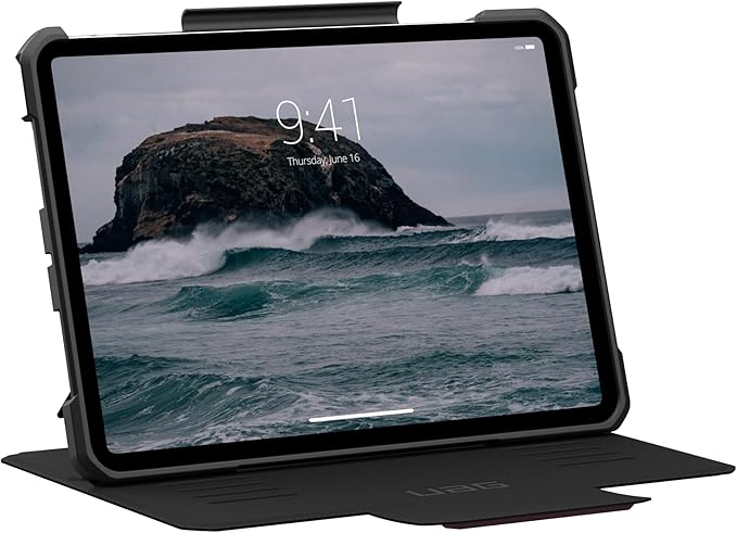 URBAN ARMOR GEAR UAG Designed for iPad Pro 11" Case M5 2025 6th Gen, M4 2024 5th Gen A3357 A3358 A3359 A2836 A837, Adjustable Multi-Angle Stand Folio Cover w/Pencil Holder, Metropolis SE Bordeaux