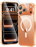 toushion 3 in 1 for iPhone 17 Pro Case Clear,Fits MagSafe, Not Yellowing, Screen Protector*1 Camera Lens Protector*1, Military-Grade Protection for Phone Cover 6.3 inch