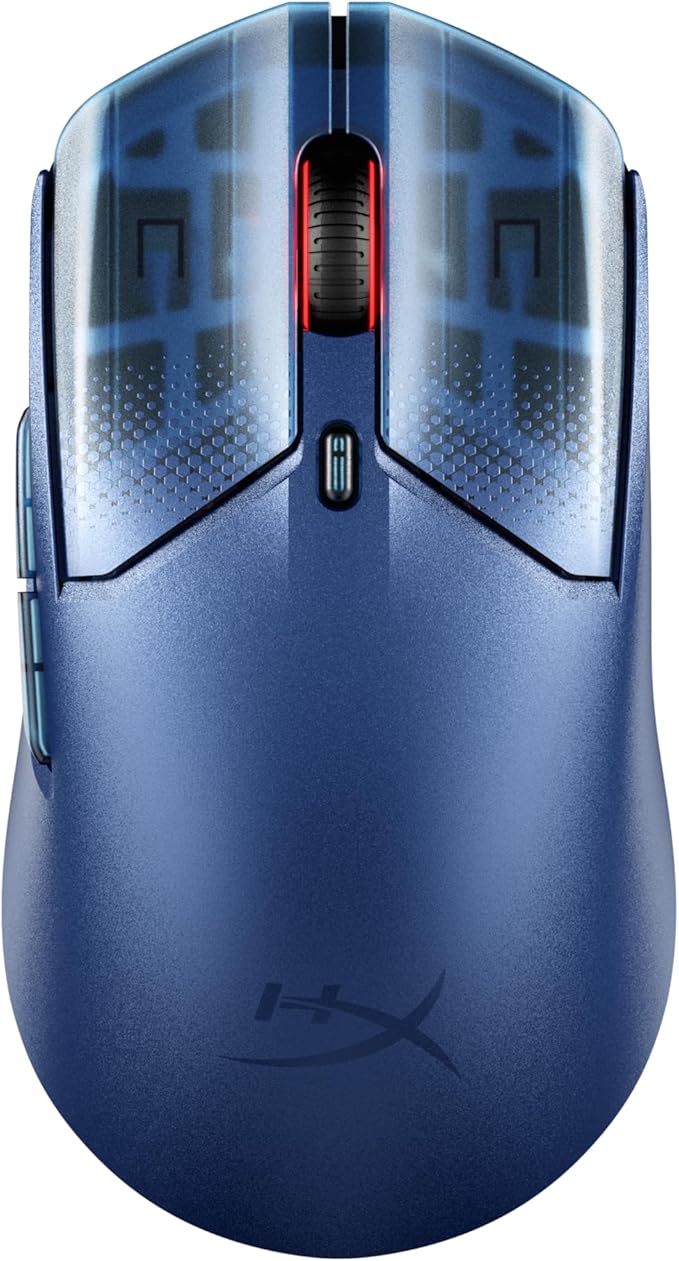 HyperX Pulsefire Haste 2 S – Wireless Gaming Mouse for PC – 64g, Magnesium Alloy Shell, Rechargeable li-ion Battery, 26K Sensor, Dual Wireless, Glass Skates, Navy