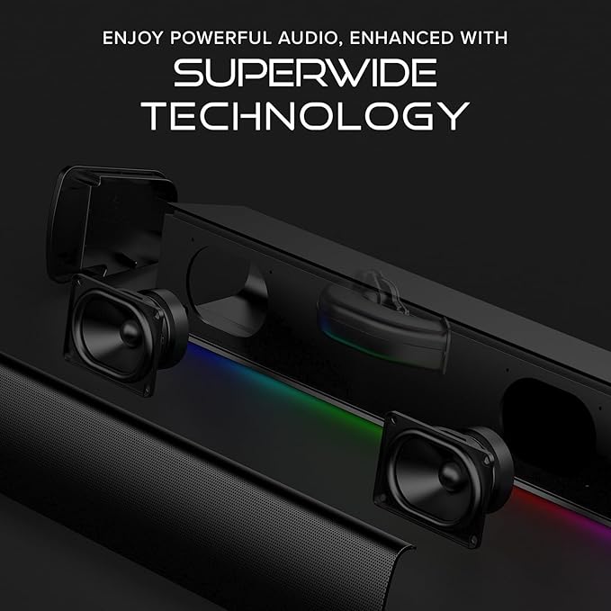 Creative Labs Sound Blaster GS3 Compact RGB Gaming SOUNDBAR - White