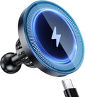 Magnetic Wireless Charging Phone Holder with 1” Ball for MagSafe, [Heavy-Duty] 1 inch Ball Mount for MagSafe Charger Compatible with RAM Mounts Double Socket Arm