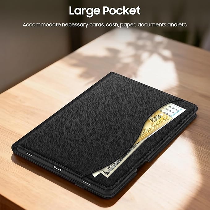 Fintie Case for Samsung Galaxy Tab S11 5G 11 Inch 2025 Model (SM-X730/X736B) with S Pen Holder, Multi-Angle Viewing Soft TPU Back Cover with Pocket, Auto Wake/Sleep, Black