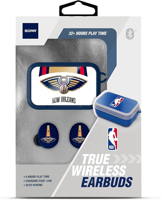 SOAR NBA Wireless Sport Earbuds: Comfortable Fit & Convenient Charging