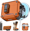 Inesore Compatible with AirPods 4 Generation Case,Secure Lock & Phone Stand Design,Compatible with MagSafe,Automatic Snap Switch Secure Cover for New AirPods 4th (2024)-Orange