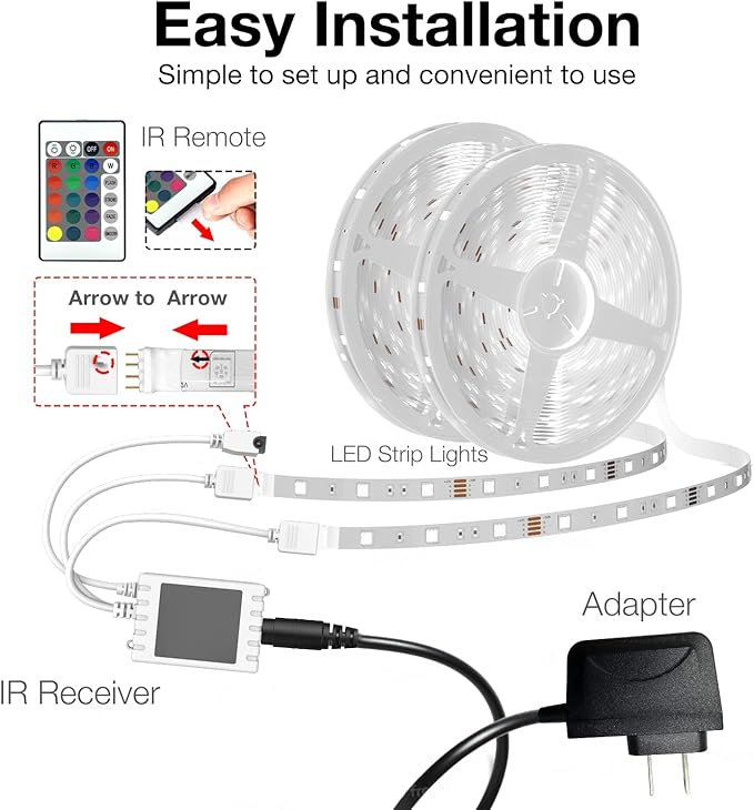 DAYBETTER 65.6ft WiFi Smart Led Lights Strip with Tuya App Control for Bedroom Decoration Work with Alexa and Google Assistant 1 Roll
