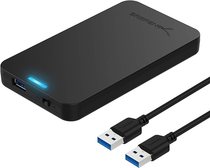 SABRENT 2.5 Inch SATA to USB 3.0 Tool Free External Hard Drive Enclosure [Optimized for SSD, Support UASP SATA III] Black (EC-UASP)