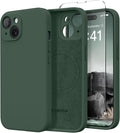 Magnetic for iPhone 14 Case, Compatible with MagSafe, [Full Camera Protection][Screen Protector] Silicone Shockproof Protective Phone Case for iPhone 14 6.1 inch, Alpine Green