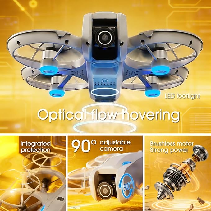 drone with Camera 4K for Adult Beginners,RC Quadcopter featuring Altitude Hold, One-Key Takeoff/Landing, Auto Follow,3-Speed Adjustment,Stunt Roll -Ideal Holiday Gift.