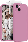 FireNova Designed for iPhone 15 Case, Silicone Upgraded [Camera Protection] Phone Case, Soft Anti-Scratch Microfiber Lining Inside, 6.1 inch, Lilac Purple