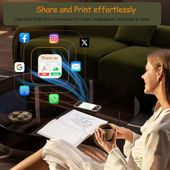 Yuan Sync Smart Pen and Digital Notebook Set (3-Pack A4) for Note Taking, Enables Offline Storage, Note Sharing, Sync Handwriting to Phone/Ipad, Gift for Adults Students Teachers Coworkers (Men/Women)