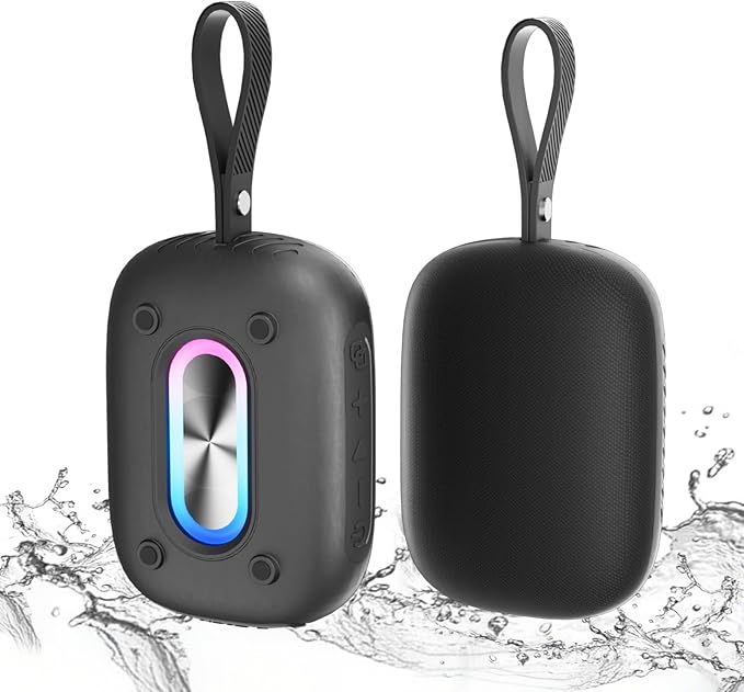 Waterproof Shower Bluetooth Speaker, Durable & Portable with Clear Sound, Ideal for Shower, Pool, Beach & Kayaking, BT 5.3 –Black
