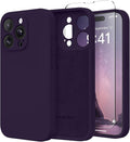 Magnetic for iPhone 15 Pro Max Case, Compatible with MagSafe, [Full Camera Protection][Screen Protector] Silicone Shockproof Protective Phone Case for iPhone 15 Pro Max 6.7", Deep Purple