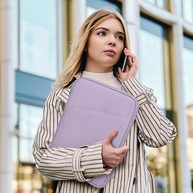 Dadanism 13 Inch Tablet Sleeve Bag Carrying Case for iPad Pro 13" M5/M4 2025/2024, iPad Air 13" M4/M3 2026/2025, iPad Pro 12.9",Galaxy Tab S10+/S9 FE+/S9+ 12.4",Remarkable Paper Pro 11.8", Gray Purple