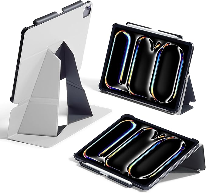 MOFT Folio Case for iPad Pro 12.9" (3~6 gen.) with Detachable Pencil Holder, Protective & Lightweight, Durable MOVAS Material and Comfortable Touch for Browsing, Drawing & Studying,Misty Cove