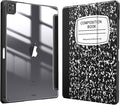 Fintie Hybrid Slim Case for iPad Pro 12.9-inch 6th Generation 2022, [Built-in Pencil Holder] Shockproof Cover w/Clear Transparent Back Shell, Also Fit iPad Pro 12.9" 5th/4th/3rd Gen, Composition Book