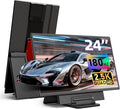 23.8" 2.5K 180Hz Portable Monitor - QHD Laptop Screen Extender 112% sRGB Wide Color HDR HDMI USB C Travel External Display with Stand Gaming Monitor for Computer PC Phone Game Console