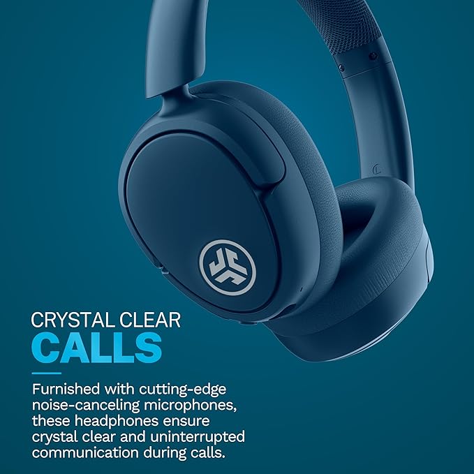 JLab JBuds Lux ANC, Over Ear Headphones, Active Noise Cancelling, Bluetooth, Limited Edition Navy