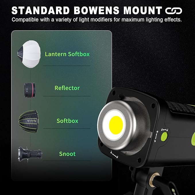 200W/310W Max COB LED Light, 2700K-6500K Bi-Color, 46,000 Lux@1m. Outperforms Neewer RGB with CRI96+/TLCI99+ & Smart App Control. Perfect for pro Photography/Video.