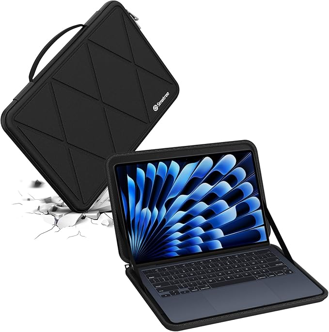 Smatree Hard EVA Protective Sleeve Case Compatible for 13.6 inch Apple MacBook Air M4 2025 Notebook Bag (X8033)