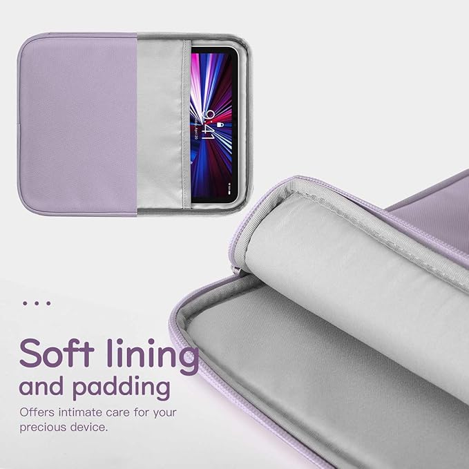 Dadanism 13 Inch Tablet Sleeve Bag Carrying Case for iPad Pro 13" M5/M4 2025/2024, iPad Air 13" M4/M3 2026/2025, iPad Pro 12.9",Galaxy Tab S10+/S9 FE+/S9+ 12.4",Remarkable Paper Pro 11.8", Gray Purple