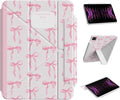 Case for iPad Air 13 Inch M4 (2026)/ M3 (2025)/ M2 (2024), iPad Pro 12.9-inch 6th/5th/4th/3rd Generation Case, Trifold Multi-Angle Stand, Magnetic Flap, Full Protective Cover, Pink Bows