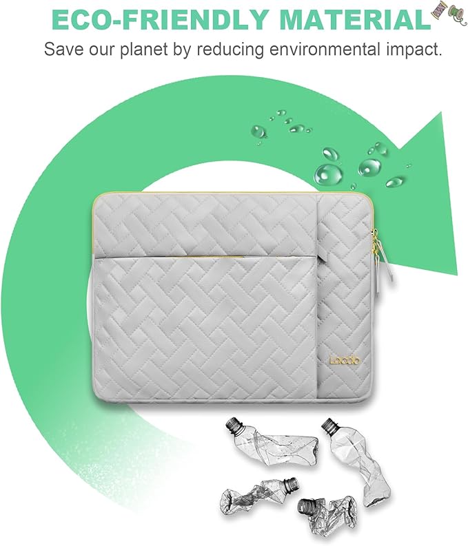 Lacdo Laptop Sleeve Case for 15 inch New MacBook Air M5/A3448 (2026), M4 A3241 2025, M3 A3114, M2 A2941 2024-2023, 15 inch MacBook Pro A1990 A1707 Computer Bag with Accessory Pocket, Space Gray