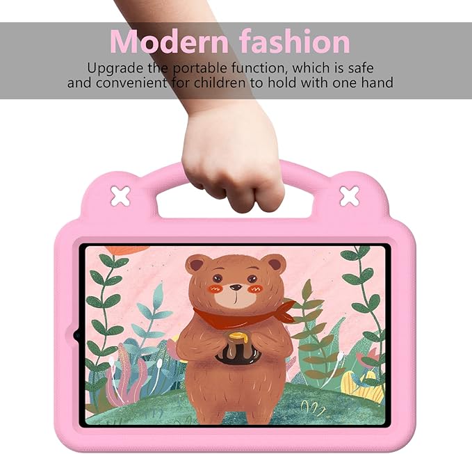 Kids Case Compatible with Samsung Galaxy Tab A 8.4 Inch 2020 SM-T307/SM-T307U, Shockproof Lightweight EVA Protective Sleeves with Stand & Handle - Pink