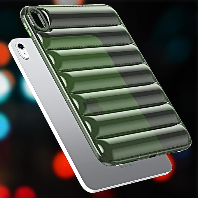 for iPad mini 7 A17 Pro 2024 & iPad mini 6 Case 2021 (8.3 inch) Shockproof Soft TPU Back Cover Silicone Bumper Anti-Yellowing Lightweight Clear Shell for iPad mini 7th/6th Generation, Green