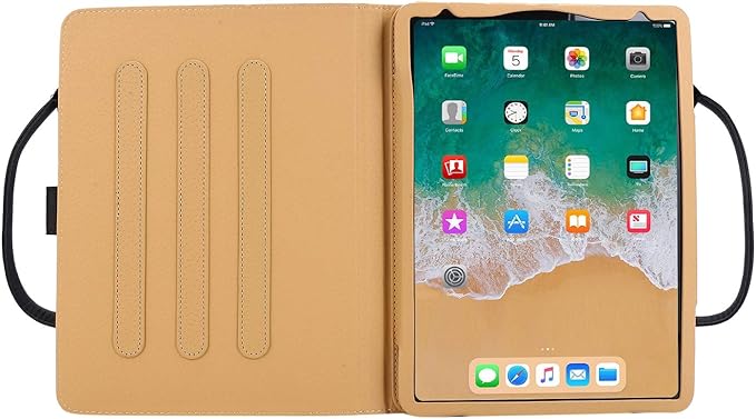 Handbag Case for iPad Pro 13" (M5/M4) 2025/2024, Air 13" M2 M3, iPad Pro 12.9-inch 2018-2022, Techcircle Cute Bowknot Pocket Wallet Design Folio Stand PU Leather Carrying Case, Auto Sleep/Wake, Black