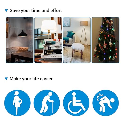 DEWENWILS Wireless Outlet, Programmable and Expandable Electrical Outlet Switch, Wireless Remote Light Switch, 100FT Range, 1 Remote and 3 Outlets