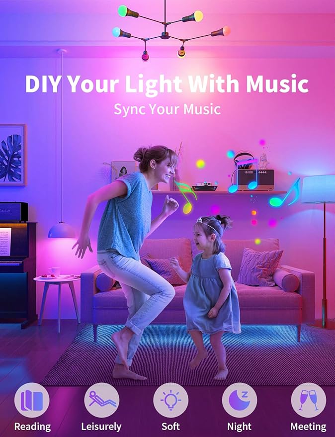 Smart Light Bulbs, 16W 150W Equivalent 1600 Lumens 2700K-6500K Tunable BR30 WiFi Color Changing Light Bulb Works with Alexa Google,Recessed Alexa Light Bulb,Dimmable Flood Smart Bulb,4 Pack