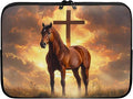 Cross Horse Laptop Sleeve for Women Men 17inch Laptop Accessories with Versatile Uses Lap Top Case Portable Computer Sleeve Laptop Pouch Brown