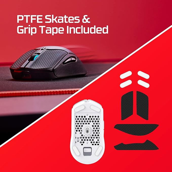 HyperX Pulsefire Haste 2 – Wireless Gaming Mouse- Ultra Lightweight, 61g, 100 Hour Battery Life, Dual Wireless Connectivity, Precision Sensor - Black