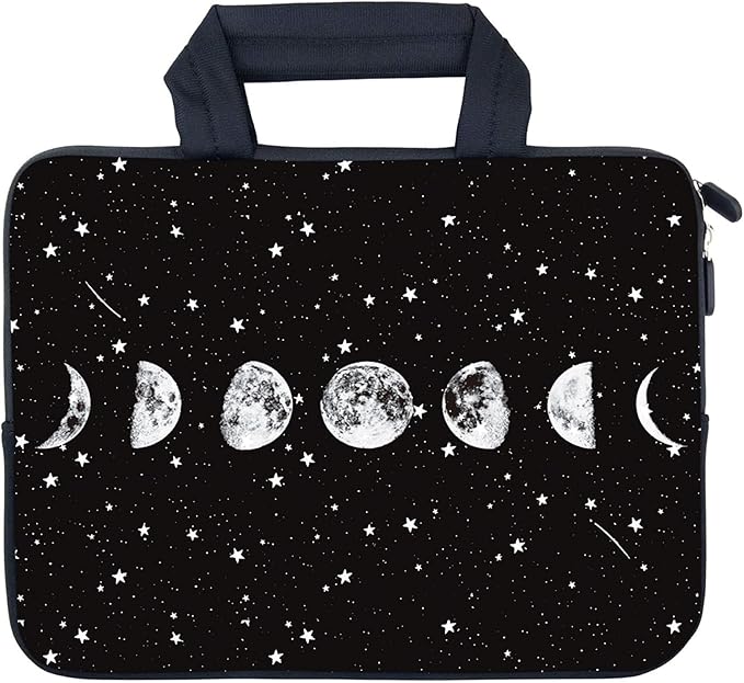 AMARY Laptop Sleeves 11.6" 12" Laptop Handle Bag Neoprene Notebook Carrying Pouch Chromebook Sleeves case Ultrabook Case Tablet Cover Fit Apple MacBook Air HP DELL Lenovo Asus for Men Women (Moon)