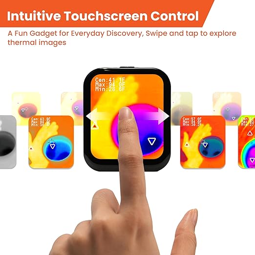 Mini Thermal Camera with Touchscreen, No App Required Small Infrared Imager for Home Inspection, 80×60 IR Resolution Infrared Camera for Detect Hidden Camera, Water Leak Detection