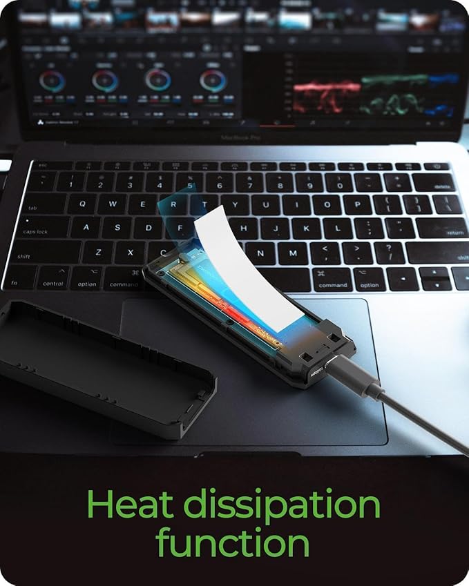 NVMe & SATA M.2 SSD Enclosure, ICY BOX RGB USB 3.2 Gen 2 (10 Gbps) Enclosure, Trim, UASP, RGB LED, Compatible with 2230/2242/2260/2280 NVMe SSDss – Aluminum, Plug & Play