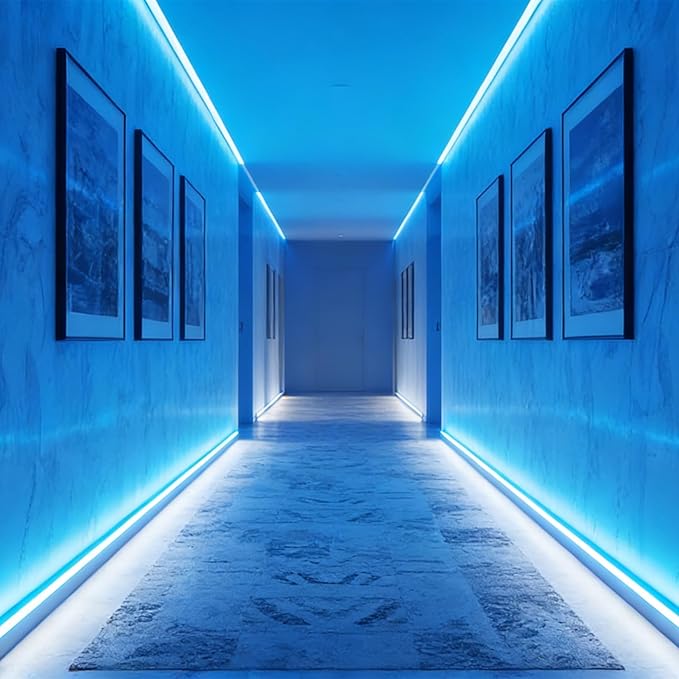 ZSLAIFU COB LED Strip Lights Ice Blue 3.28ft, 5V Dimmable LED Light Strip, Flexible USB Light Strip for Cabinet, TV Backlighting, Bedroom, Kitchen, Home DIY Lighting
