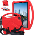 YRH Kids Case for iPad Air 13-in. M4/M3/M2 (2026/2025/2024), for iPad Pro 13-in. M5/M4 (2026/2024), with Strap Handle Stand, Red