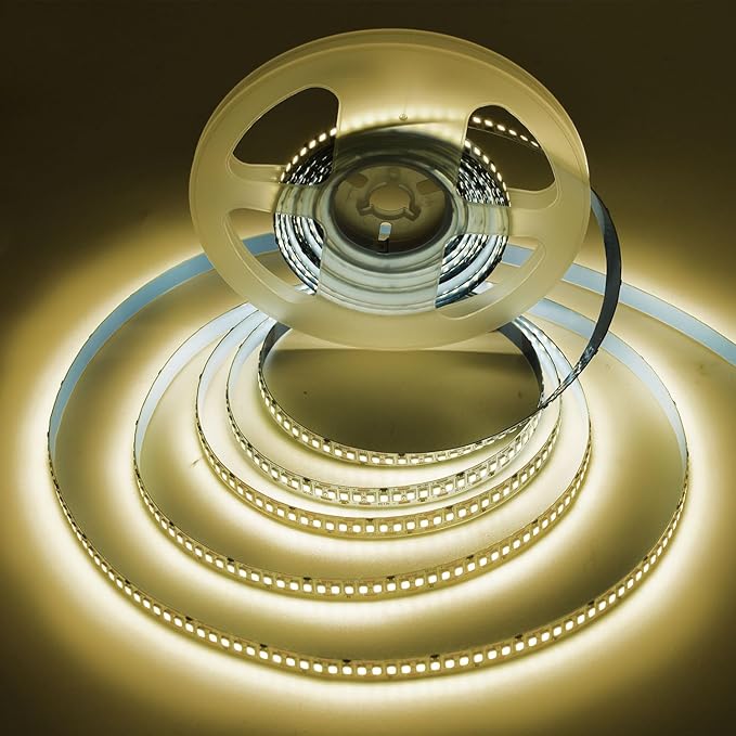 SUYOOULIN LED Strip Lights, SMD 2835 LED Strip, DC12V 1200LEDs 16.4Ft 26000LM High Density LED Light Strips Waterproof IP65, 3 Times Brightness Than SMD3528 LED Strip, Natural White 4500K